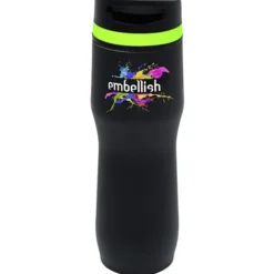 Persona Caturra Vacuum Tumbler - 16 oz - Black - Full Color - 24 hr
