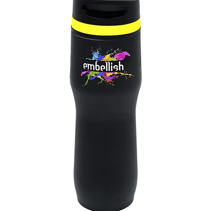Persona Caturra Vacuum Tumbler - 16 oz - Black - Full Color - 24 hr