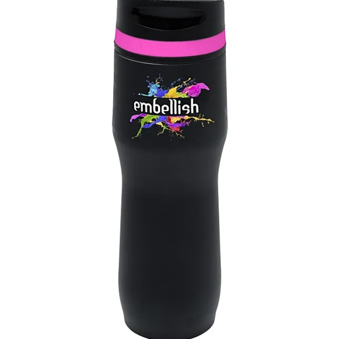 Persona Caturra Vacuum Tumbler - 16 oz - Black - Full Color - 24 hr