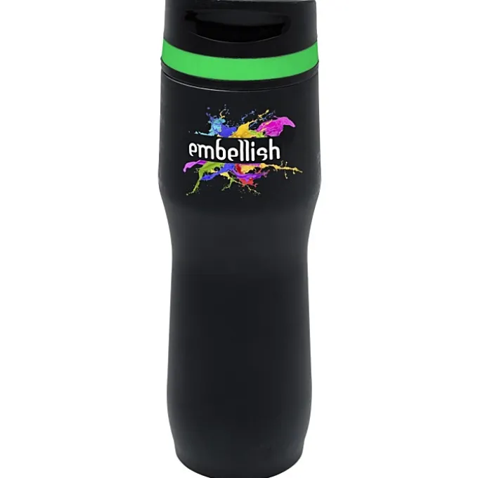 Persona Caturra Vacuum Tumbler - 16 oz - Black - Full Color - 24 hr