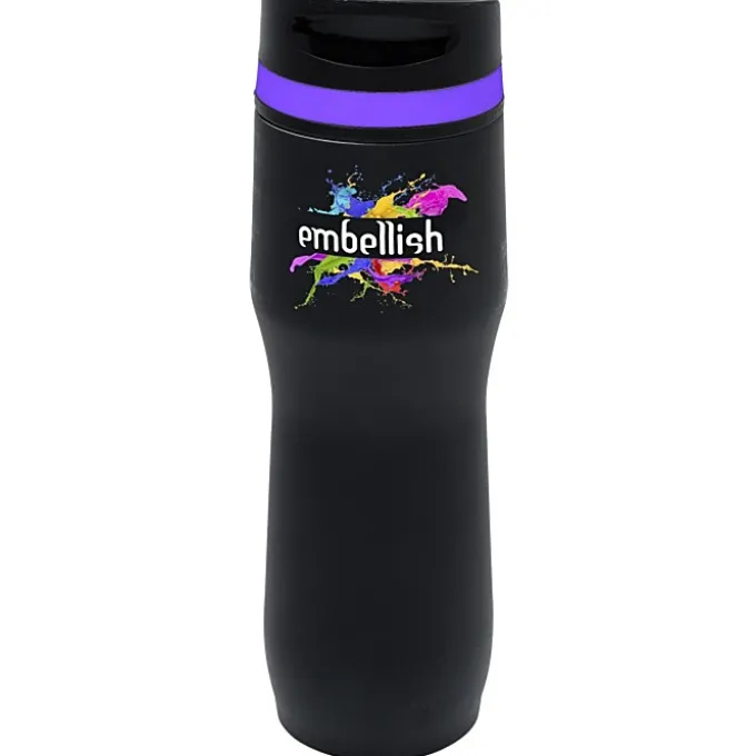 Persona Caturra Vacuum Tumbler - 16 oz - Black - Full Color - 24 hr