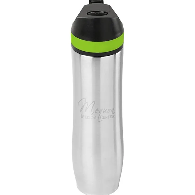 Persona Wave Vacuum Sport Bottle - 20 oz. - Laser Engraved - 24 hr