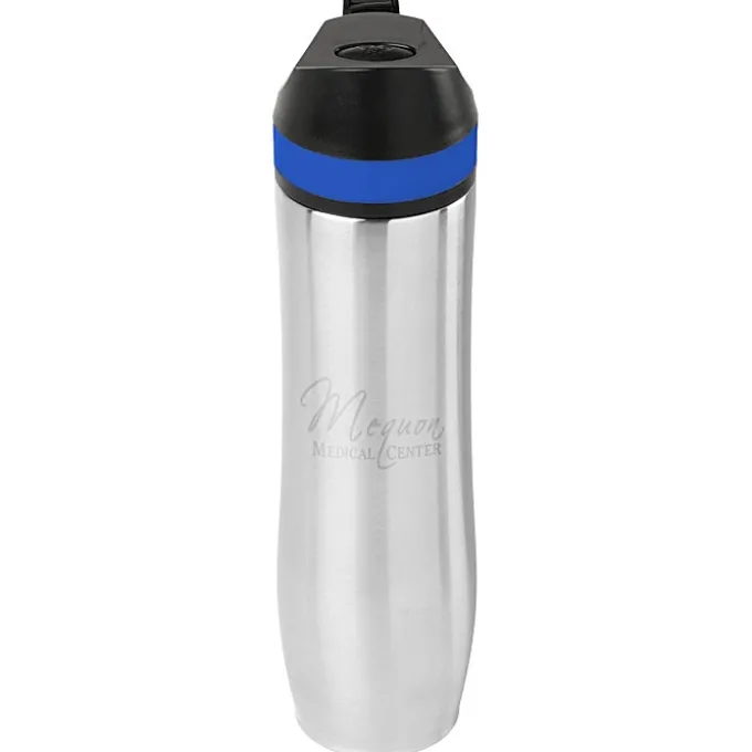 Persona Wave Vacuum Sport Bottle - 20 oz. - Laser Engraved - 24 hr