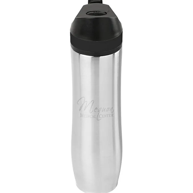 Persona Wave Vacuum Sport Bottle - 20 oz. - Laser Engraved - 24 hr