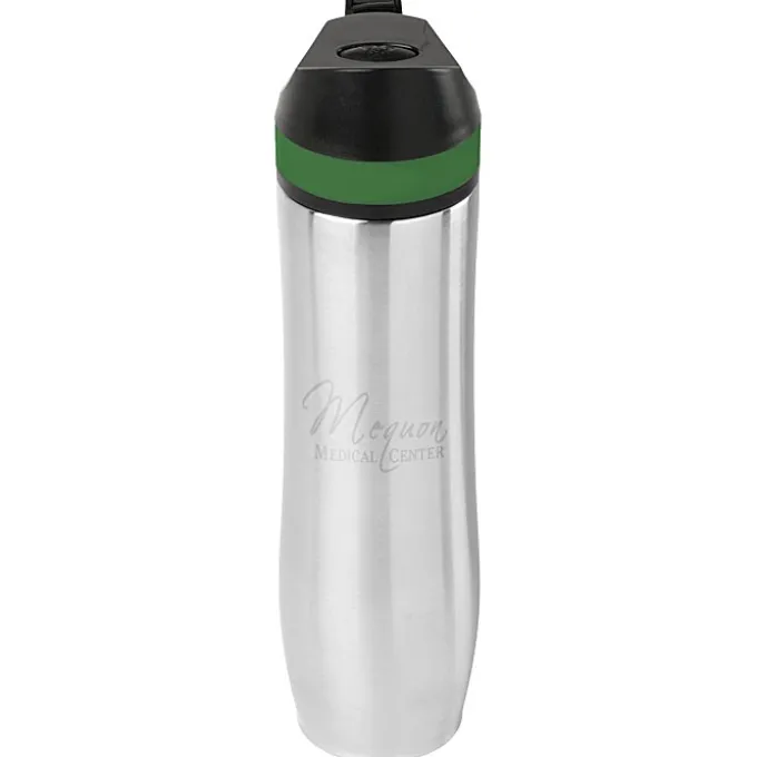 Persona Wave Vacuum Sport Bottle - 20 oz. - Laser Engraved - 24 hr