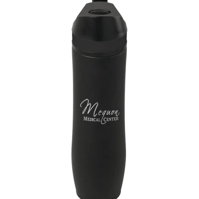 Persona Wave Vacuum Sport Bottle - 20 oz - Black - Laser Engraved