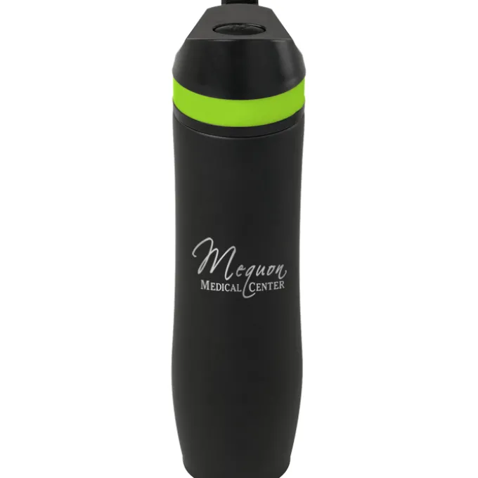 Persona Wave Vacuum Sport Bottle - 20 oz - Black - Laser Engraved
