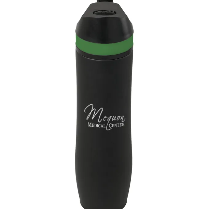 Persona Wave Vacuum Sport Bottle - 20 oz - Black - Laser Engraved