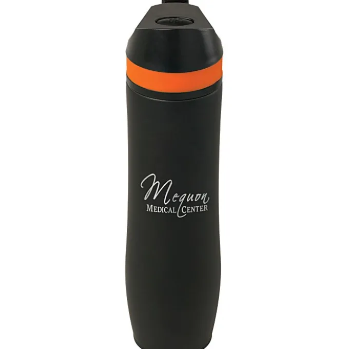 Persona Wave Vacuum Sport Bottle - 20 oz - Black - Laser Engraved