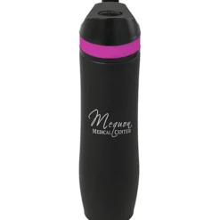 Persona Wave Vacuum Sport Bottle - 20 oz. - Black - Laser Engraved - 24 hr