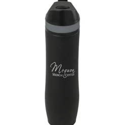 Persona Wave Vacuum Sport Bottle - 20 oz. - Black - Laser Engraved - 24 hr
