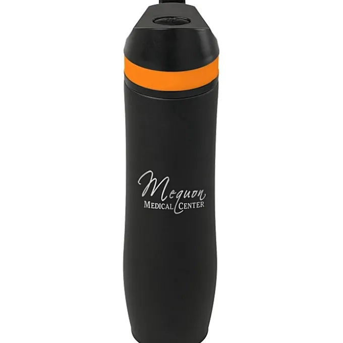 Persona Wave Vacuum Sport Bottle - 20 oz. - Black - Laser Engraved - 24 hr