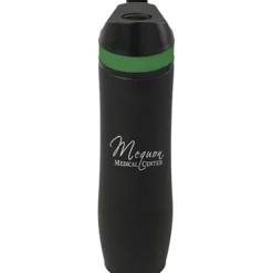 Persona Wave Vacuum Sport Bottle - 20 oz. - Black - Laser Engraved - 24 hr