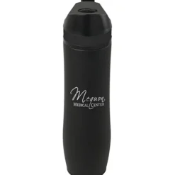 Persona Wave Vacuum Sport Bottle - 20 oz. - Black - Laser Engraved - 24 hr