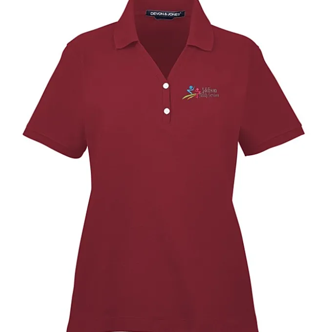 Peruvian Pima Cotton Y-Collar Polo - Ladies'