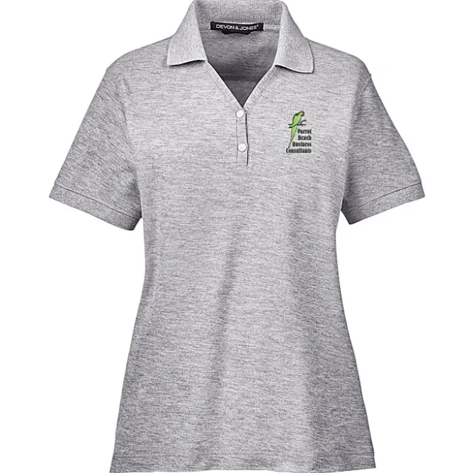 Peruvian Pima Cotton Y-Collar Polo - Ladies'