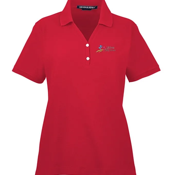 Peruvian Pima Cotton Y-Collar Polo - Ladies'