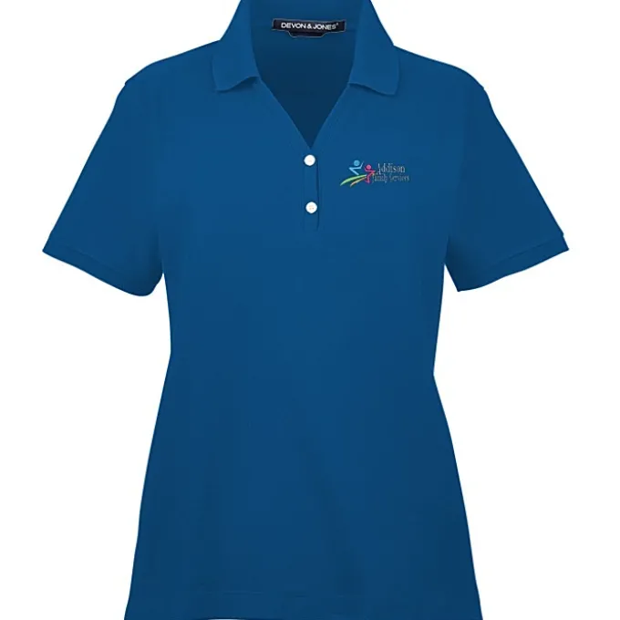 Peruvian Pima Cotton Y-Collar Polo - Ladies'