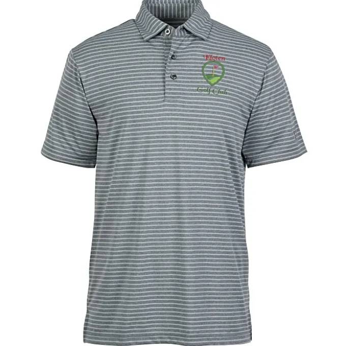 PGA Tour Heather Feeder Stripe Polo