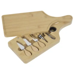 6-Piece Bamboo Wine & Cheese Board