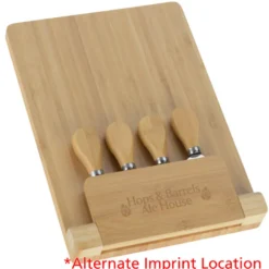 5-Piece Magnetic Bamboo Cheese Board Set