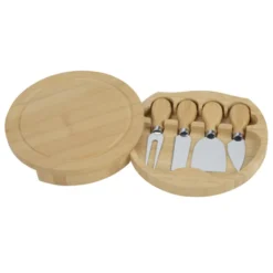 5-Piece Swivel Top Bamboo Cheese Board