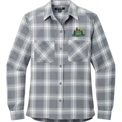 Plaid Flannel Two Pocket Shirt - Ladies'