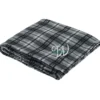 Plaid Fleece Blanket - Embroidered