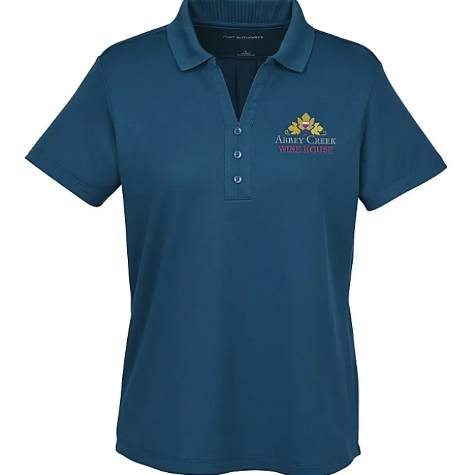 Plaited Honeycomb Pique Polo - Ladies'