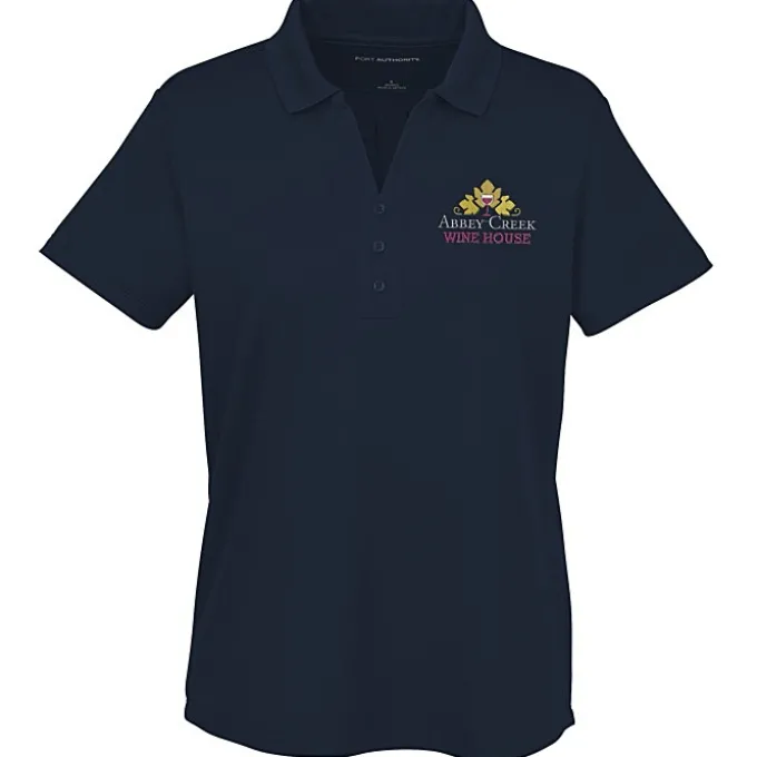 Plaited Honeycomb Pique Polo - Ladies'