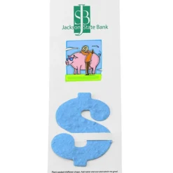 Plant-A-Shape Flower Seed Bookmark - Dollar Sign