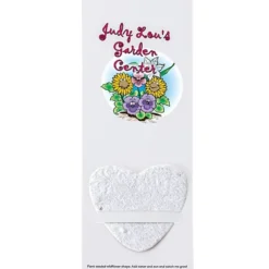Plant-A-Shape Flower Seed Bookmark - Heart - 24 hr