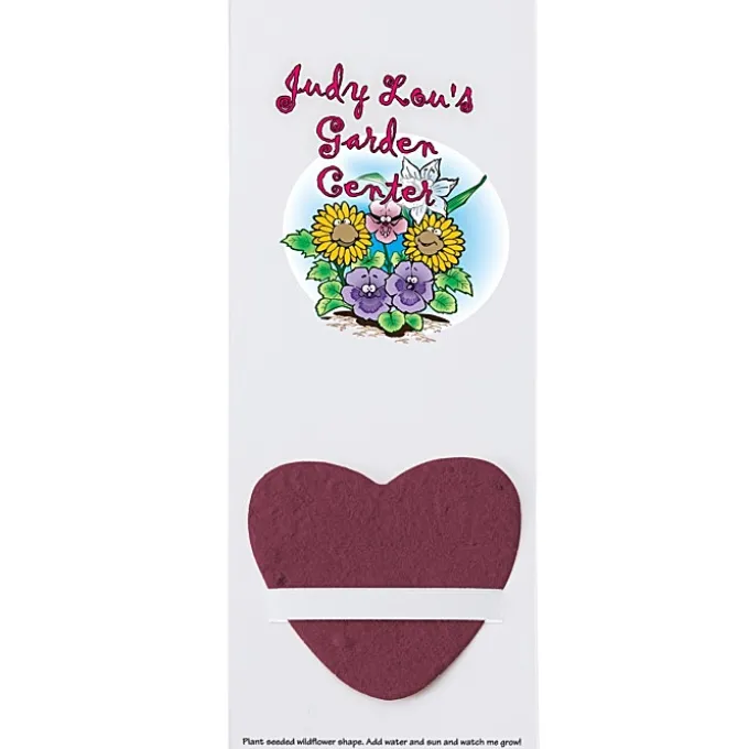 Plant-A-Shape Flower Seed Bookmark - Heart - 24 hr
