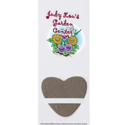 Plant-A-Shape Flower Seed Bookmark - Heart - 24 hr