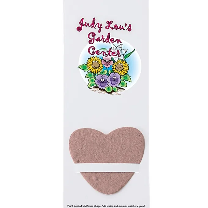 Plant-A-Shape Flower Seed Bookmark - Heart - 24 hr