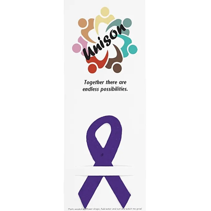 Plant-A-Shape Flower Seed Bookmark - Awareness