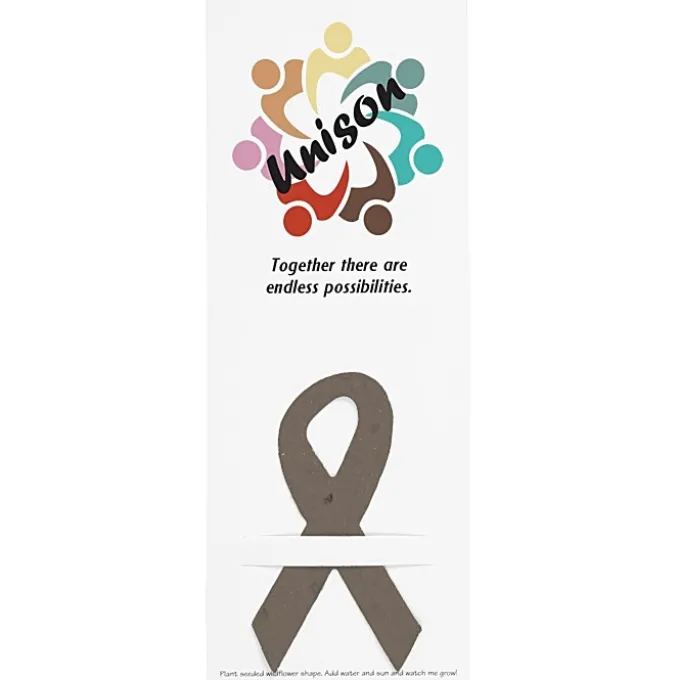 Plant-A-Shape Flower Seed Bookmark - Awareness