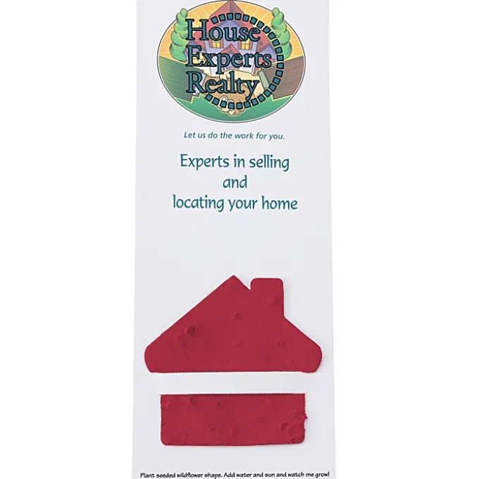 Plant-A-Shape Flower Seed Bookmark - House