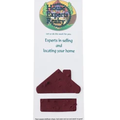 Plant-A-Shape Flower Seed Bookmark - House