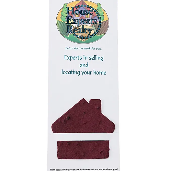 Plant-A-Shape Flower Seed Bookmark - House