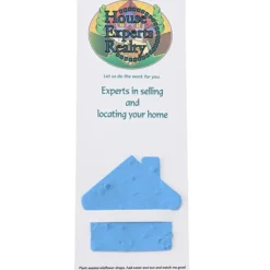Plant-A-Shape Flower Seed Bookmark - House
