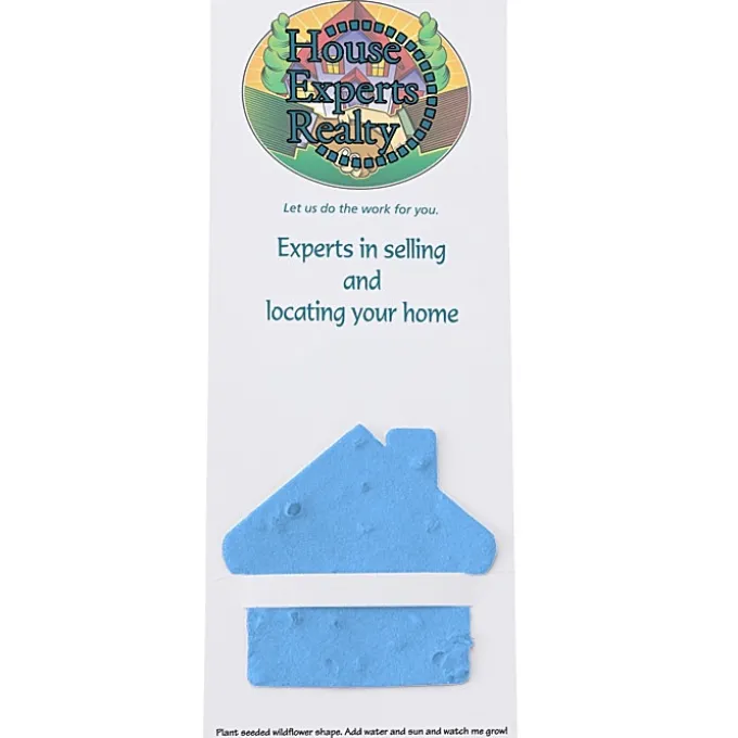 Plant-A-Shape Flower Seed Bookmark - House