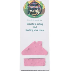 Plant-A-Shape Flower Seed Bookmark - House