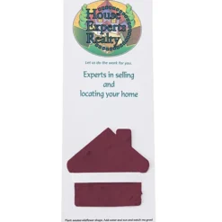 Plant-A-Shape Flower Seed Bookmark - House