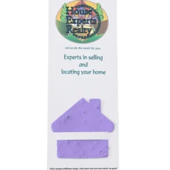 Plant-A-Shape Flower Seed Bookmark - House