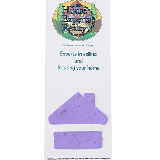 Plant-A-Shape Flower Seed Bookmark - House