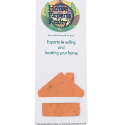 Plant-A-Shape Flower Seed Bookmark - House