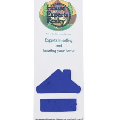 Plant-A-Shape Flower Seed Bookmark - House