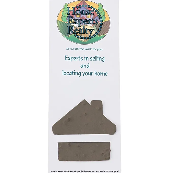 Plant-A-Shape Flower Seed Bookmark - House