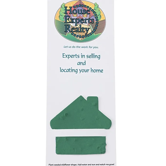 Plant-A-Shape Flower Seed Bookmark - House